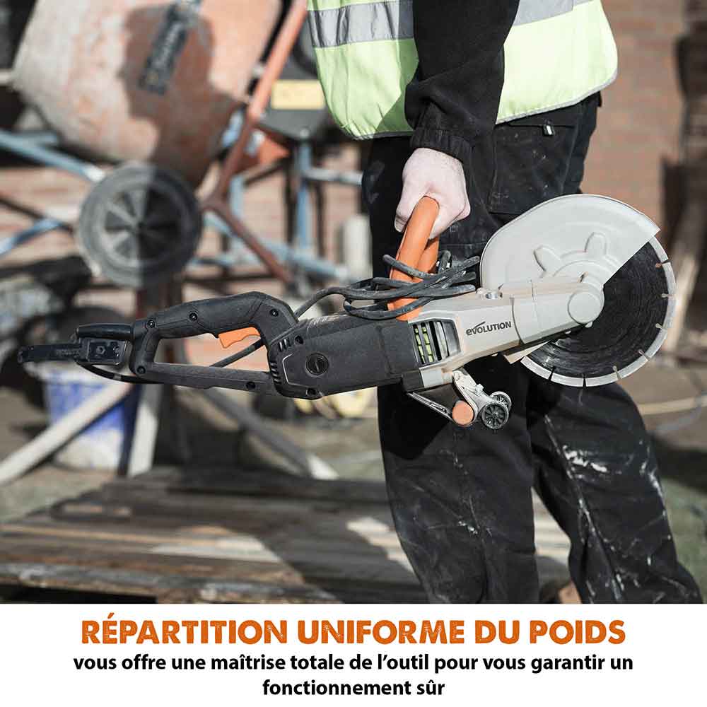 Scie à béton électrique 230mm Evolution R230DCT avec lame diamant