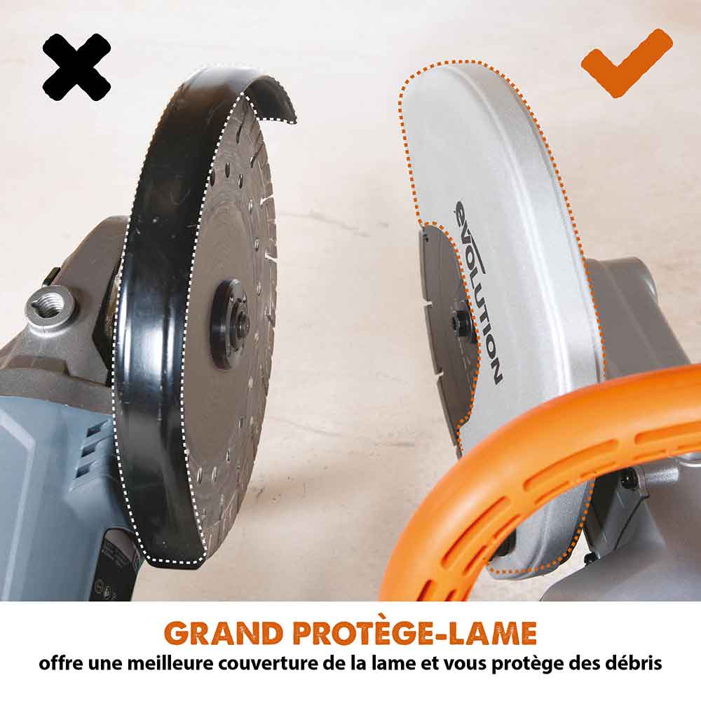 Scie à béton électrique 230mm Evolution R230DCT avec lame diamant