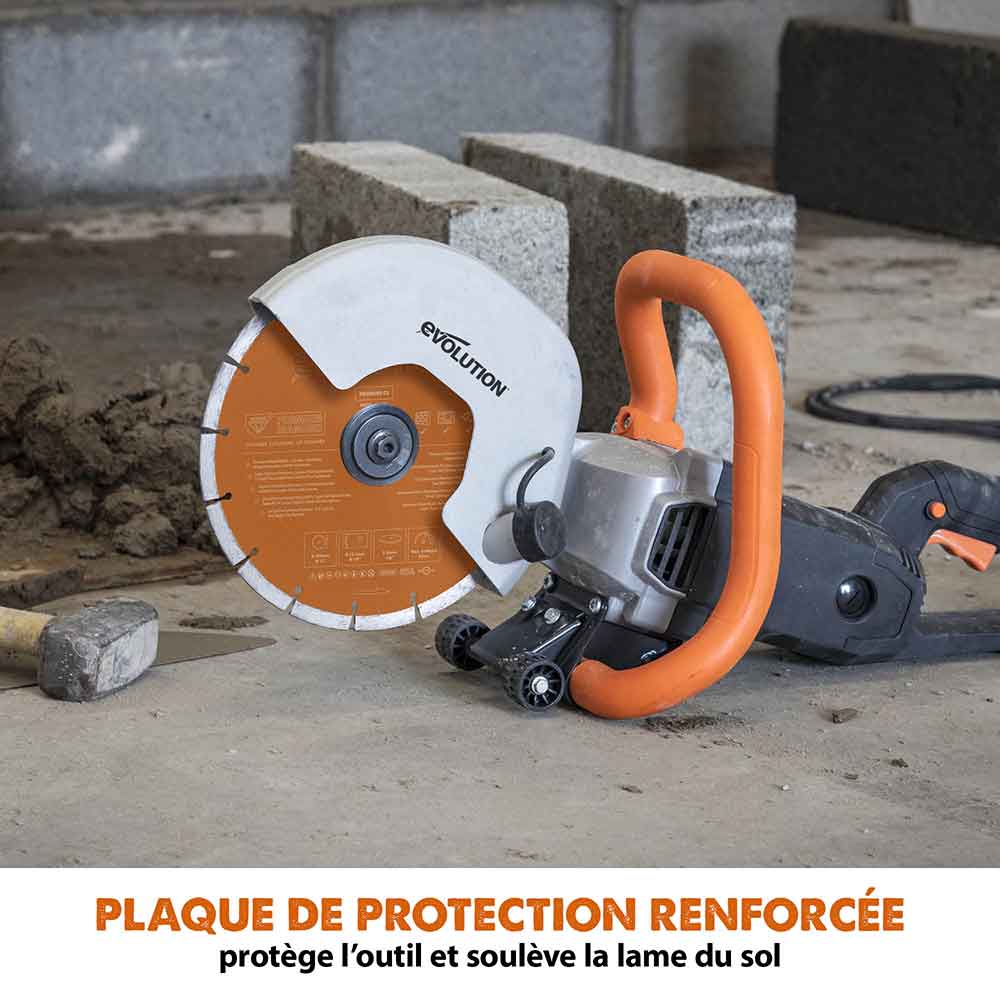 Scie à béton électrique 255mm Evolution R255DCT avec lame diamant premium