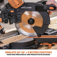 Scie à onglet électrique double biseau R255SMS-DB+ avec lame multi-matériaux TCT de 255mm