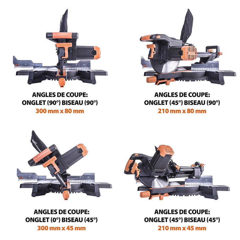 Scie Sauteuse Sans Fil Scie à Onglet Compacte Evolution Power Tools - Coupe Multi-matériaux, Lame TCT, 210mm 230V Scie Multi-matériaux TCT Scie Sauteuse Sans Fil Scie à Onglet Compacte Evolution Power Tools - Coupe Multi-matériaux, Lame TCT, 210mm 230V Scie Multi-matériaux TCT