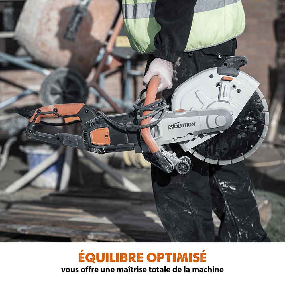Scie à béton électrique 300mm Evolution R300DCT avec lame diamant