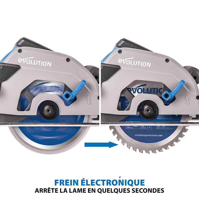 Scie circulaire 185mm Evolution S185CCSL pour la découpe du métal