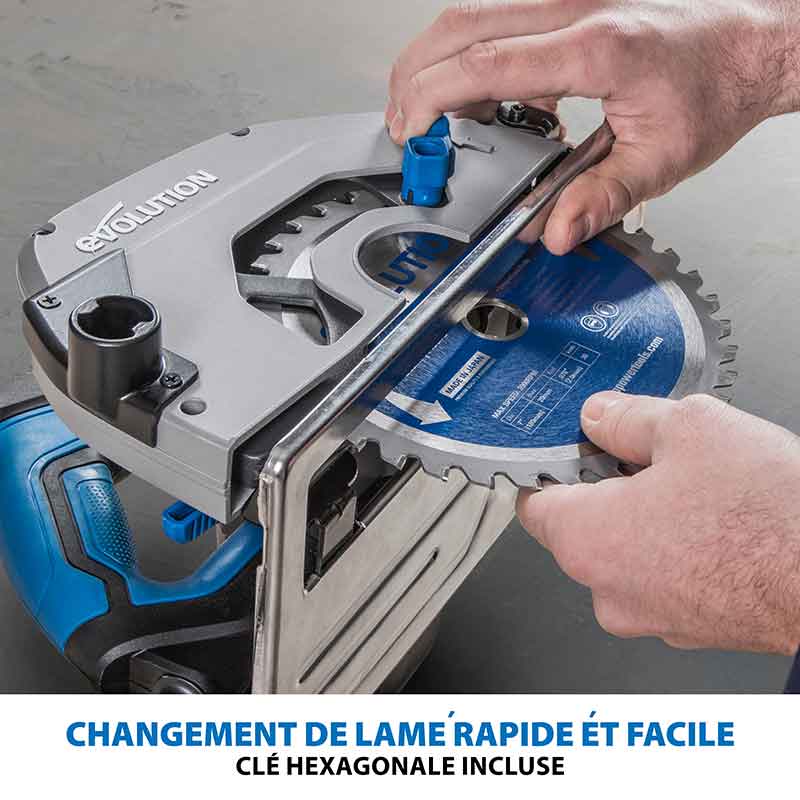Scie circulaire 185mm Evolution S185CCSL pour la découpe du métal