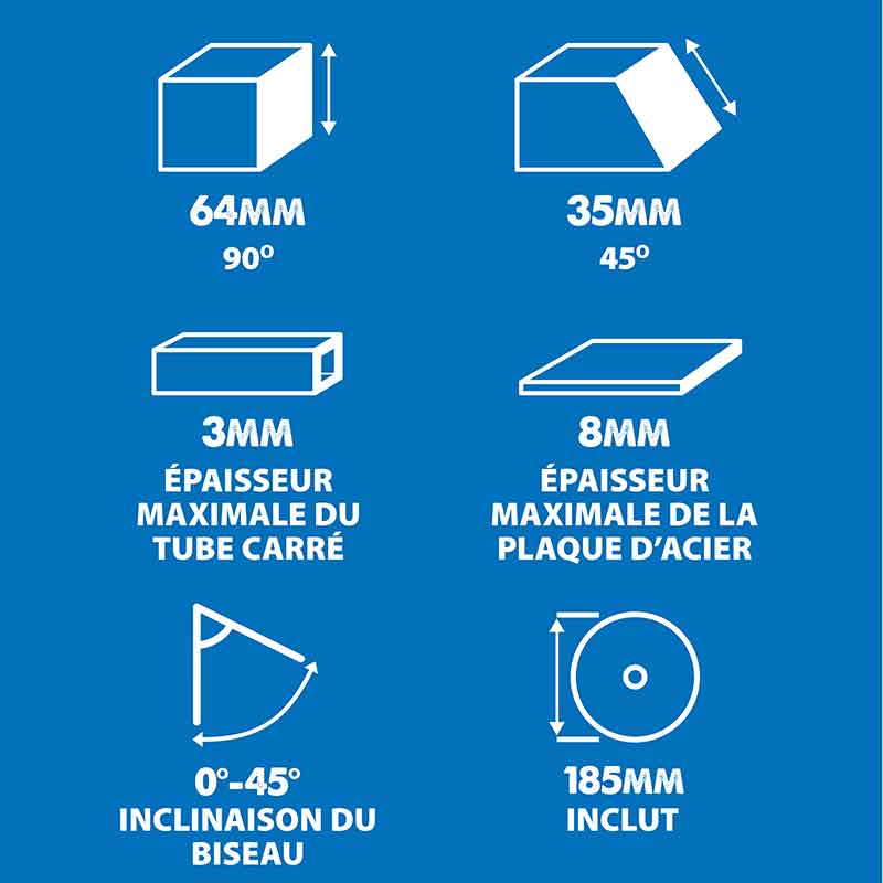 Scie circulaire 185mm Evolution S185CCSL pour la découpe du métal
