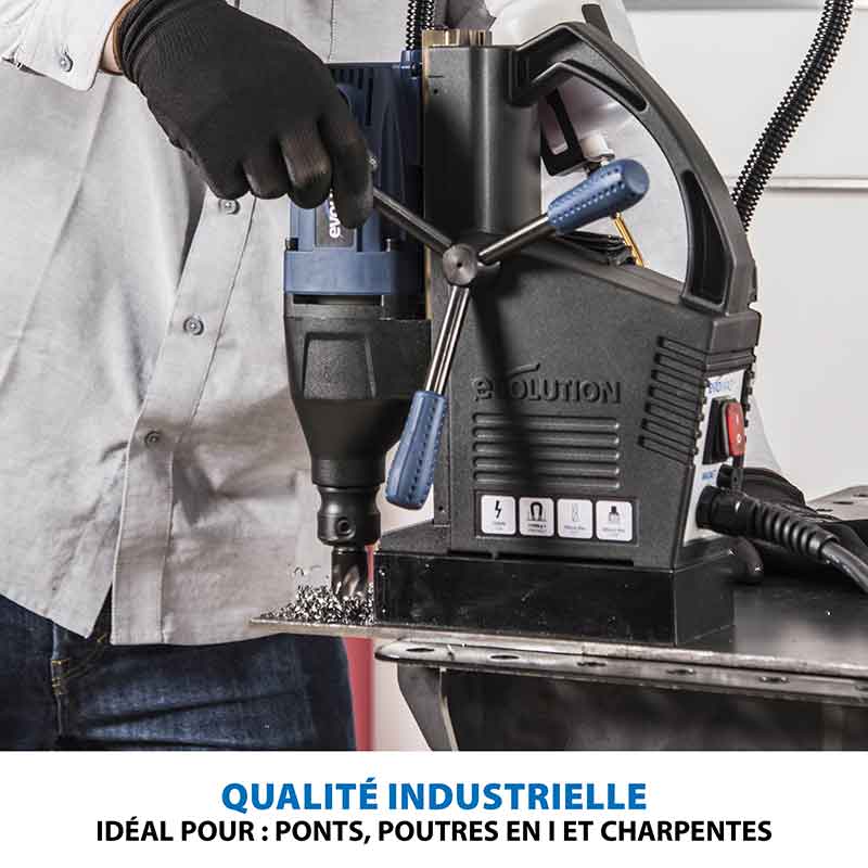 Perceuse magnétique industrielle 28mm Evolution S28MAG pour le travail du métal
