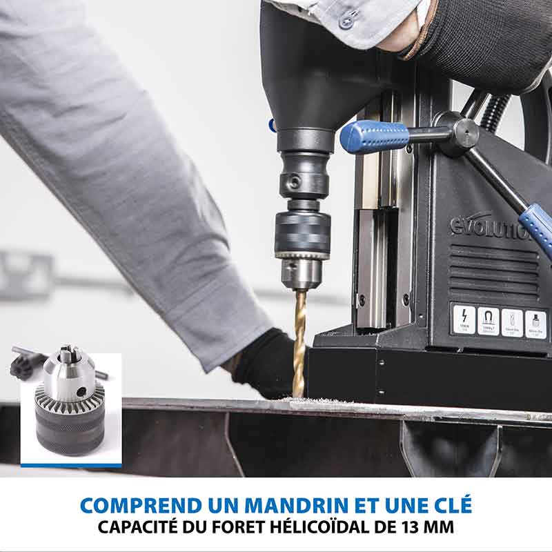 Perceuse magnétique industrielle 28mm Evolution S28MAG pour le travail du métal