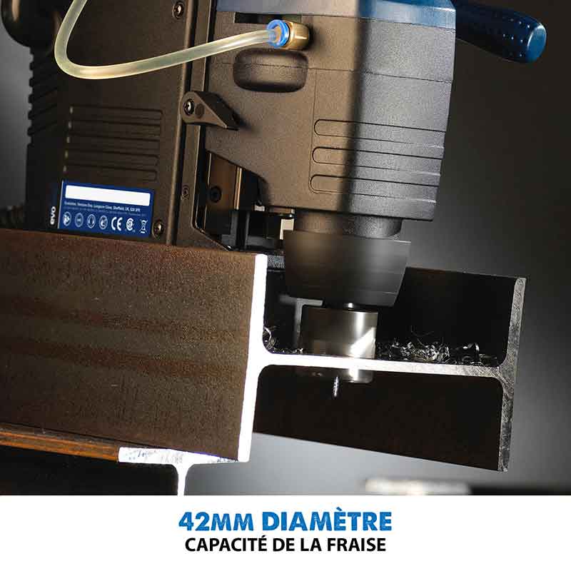 Perceuse magnétique industrielle 42mm Evolution EVOMAG42 pour le travail du métal
