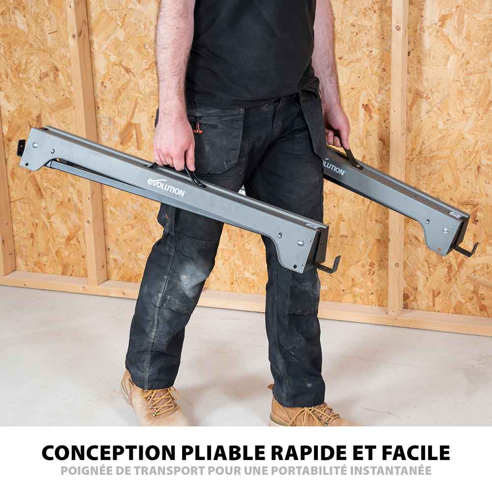 Kit de 2 tréteaux pliables en métal Evolution