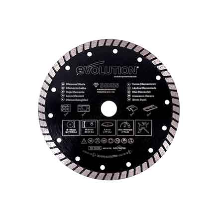 Disque diamant 185mm alésage 20mm Evolution pour Scie circulaire et Scie à tronçonner