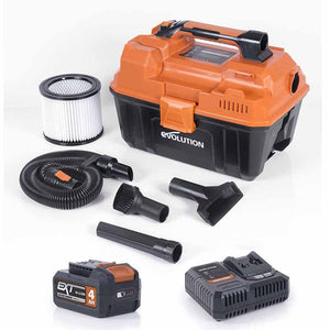 Aspirateur sans fil 11L Evolution R11VAC-Li pour déchets secs et humides avec batterie 4Ah et chargeur