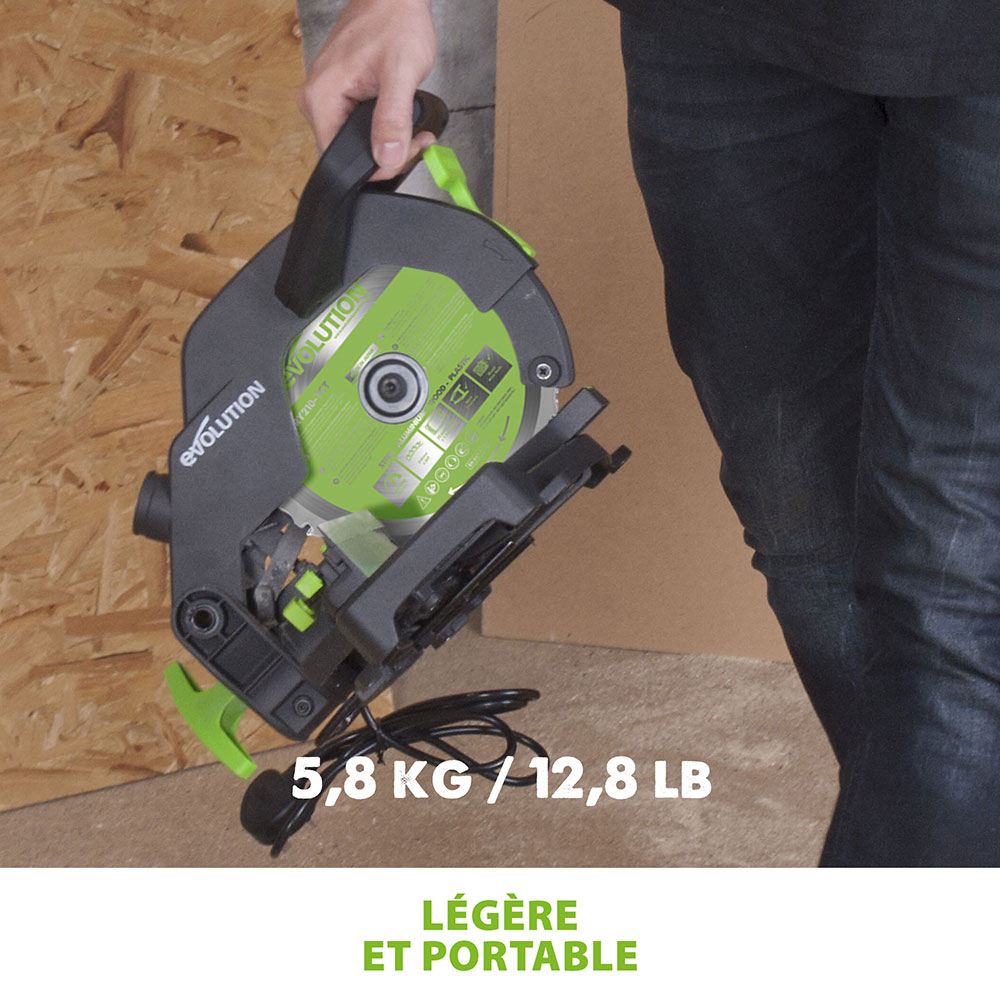 Scie à onglet 210mm Evolution F210CMS avec lame multi-matériaux TCT